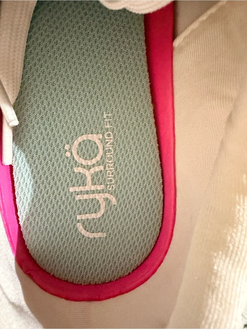 Ryka White Sneaker with Pink Trim